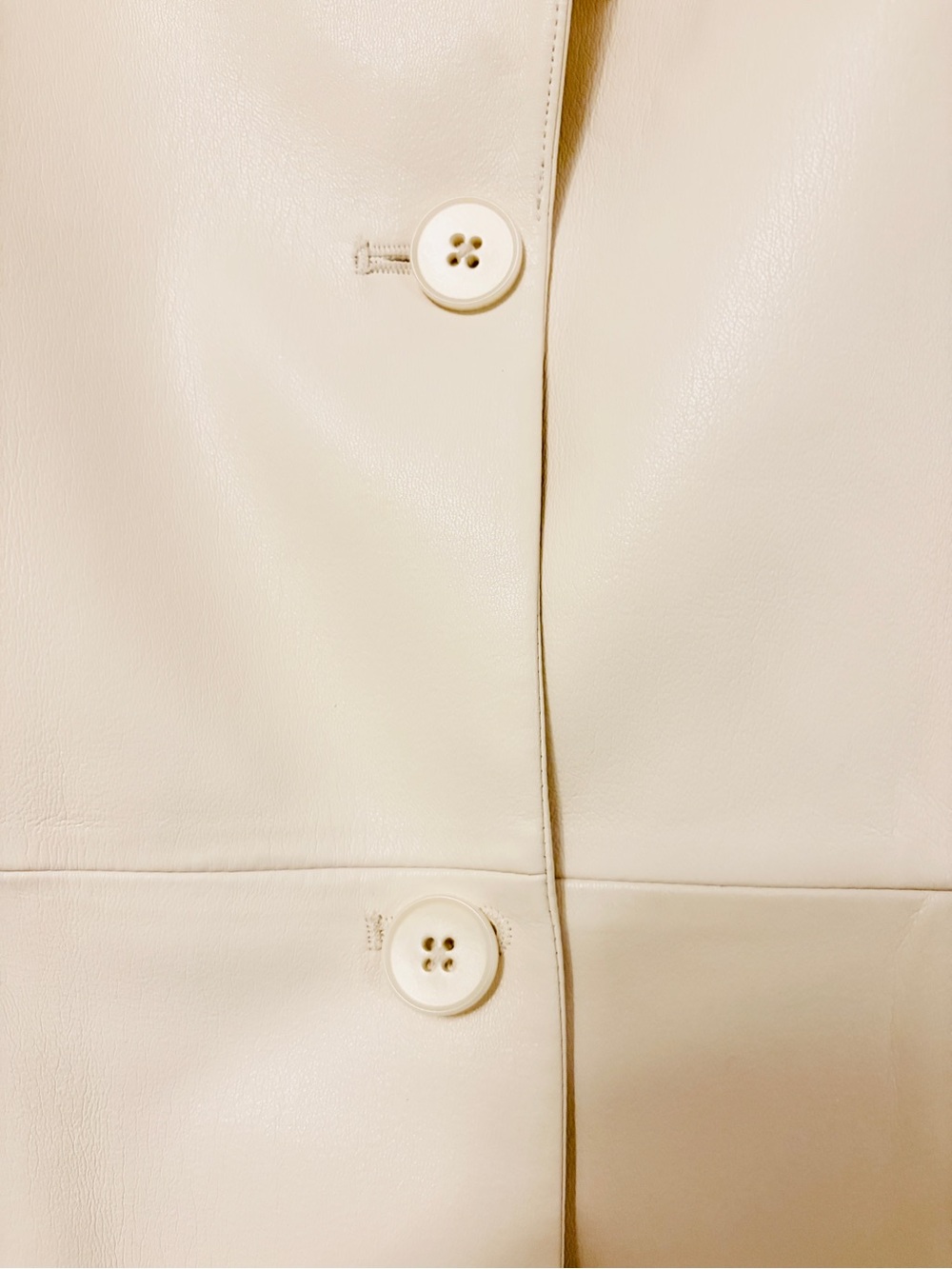 Wilfred Aritzia Ivory Faux Leather Oversized Longline Blazer M - Picture 4 of 7